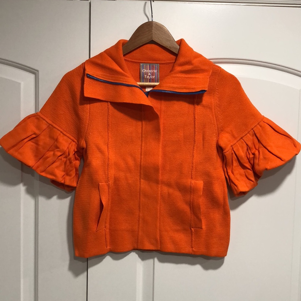 NWT! - CHRISTINE & TAYLOR - GATORS Game Day 100% Cotton Cardigan Sweater